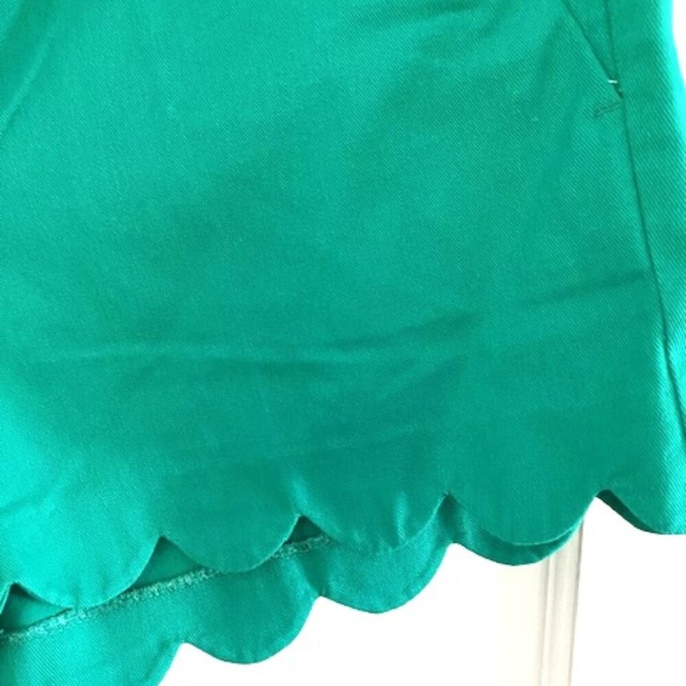 J. Crew Teal Scallop Hem Shorts - Picture 3 of 10
